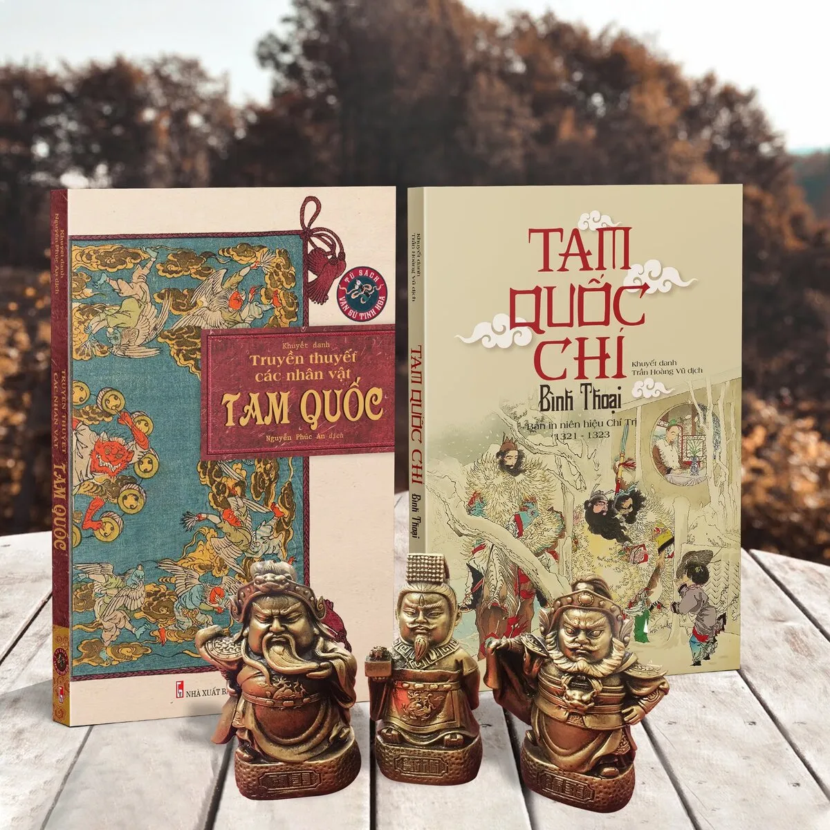 Combo Tam Quốc Chí Bình Thoại + Truyền Thuyết Các Nhân Vật Tam Quốc + Bộ tượng Lưu - Quan - Trương - ảnh 2