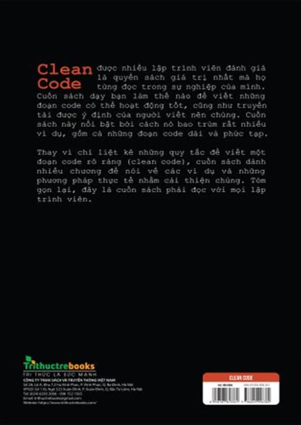 CLEAN CODE - Mã Sạch Và Con Đường Trở Thành Lập Trình Viên Giỏi (Tái Bản) - ảnh 2