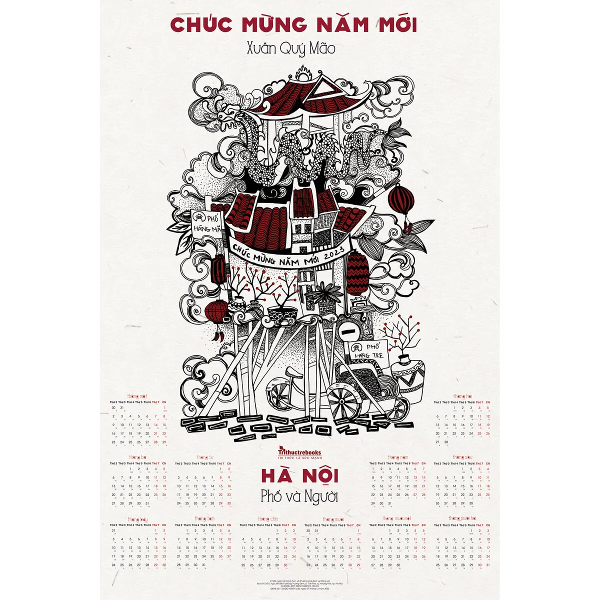 Lịch tường 2023: Hà Nội phố và người